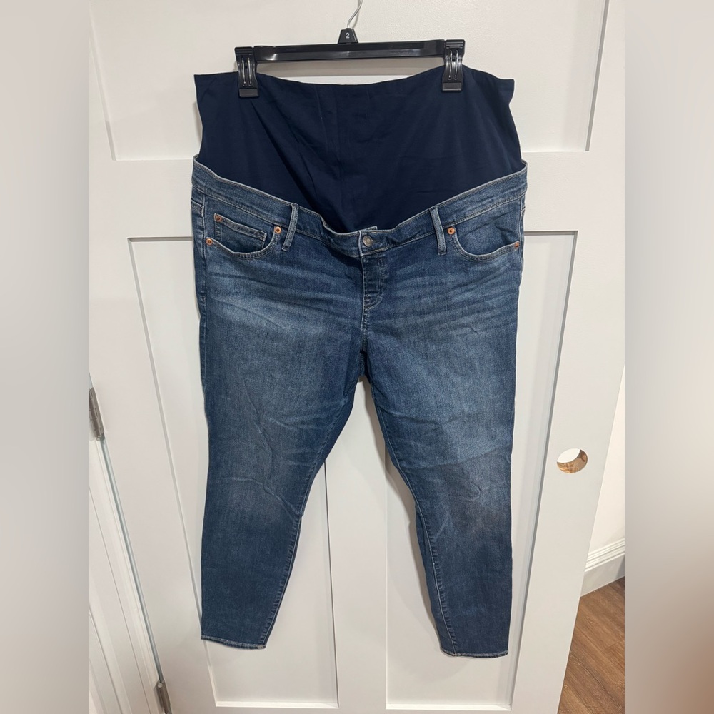 GAP Women's Maternity Dark Blue Skinny Jeans